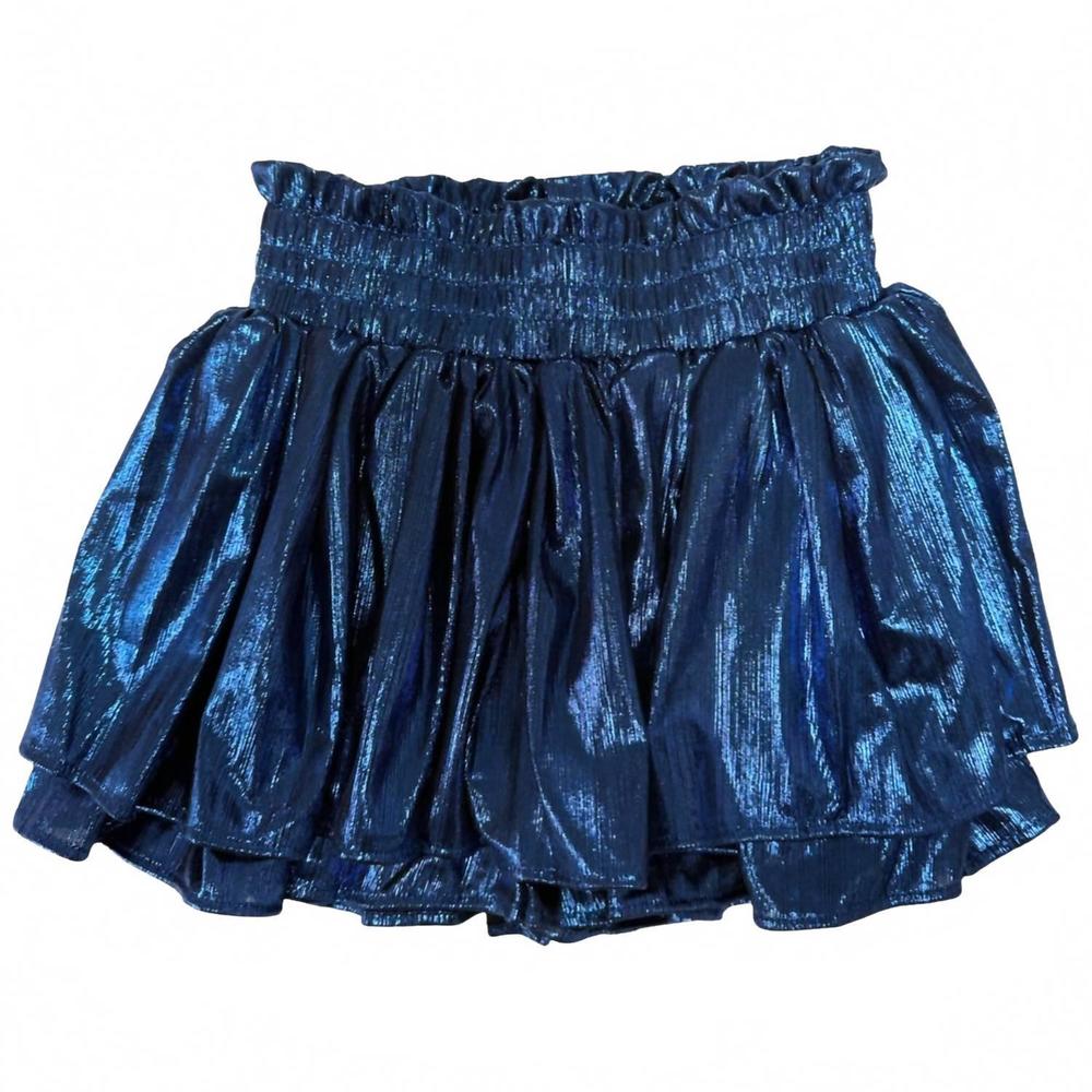 NEW TWEENSTYLE girl's shimmer plisse skort in royal